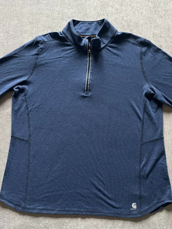 Carhartt Other - Carhartt  1/4 Zip Slightly Fitted Pullover Men XL Blue Relaxed Force Lightweight